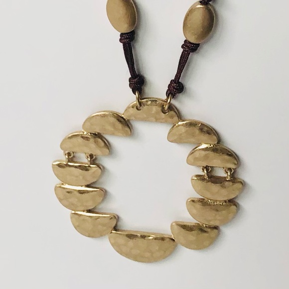 NWT Bella Uno matte Gold/brown necklace - Picture 6 of 7